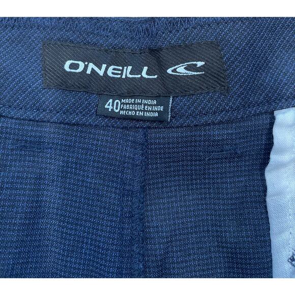 O'Neill Mens Walking Shorts Navy Blue Stripe Hiking Carson Size 40‎ - Picture 4 of 6